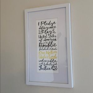 Pledge of Allegiance Frame
